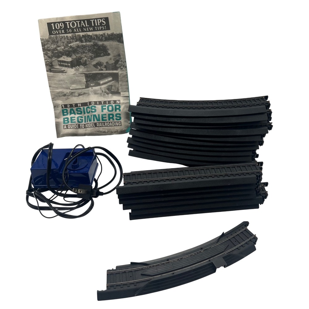 Life-Like Power-Loc HO Scale Train Track Lot Transformer & Beginner Guide Book